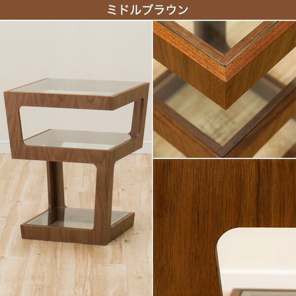 【P5倍】 [幅43cm] サイドテーブル(ボス) ナイトテーブル コーヒーテーブル ミニテーブル 強化ガラス   【5年保証】