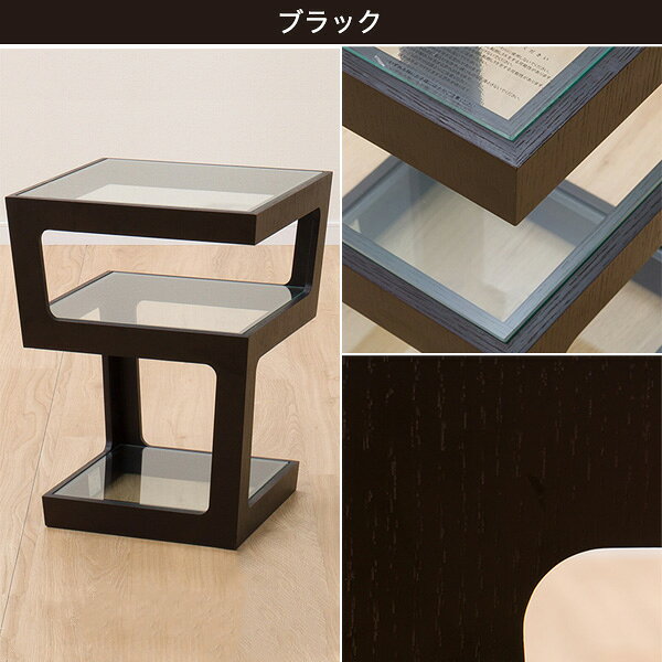【P5倍】 [幅43cm] サイドテーブル(ボス) ナイトテーブル コーヒーテーブル ミニテーブル 強化ガラス   【5年保証】