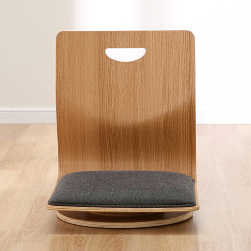 [幅40cm] 回転式座卓チェア(コラン カイテン LBR)   【1年保証】  椅子　和座椅子　座いす