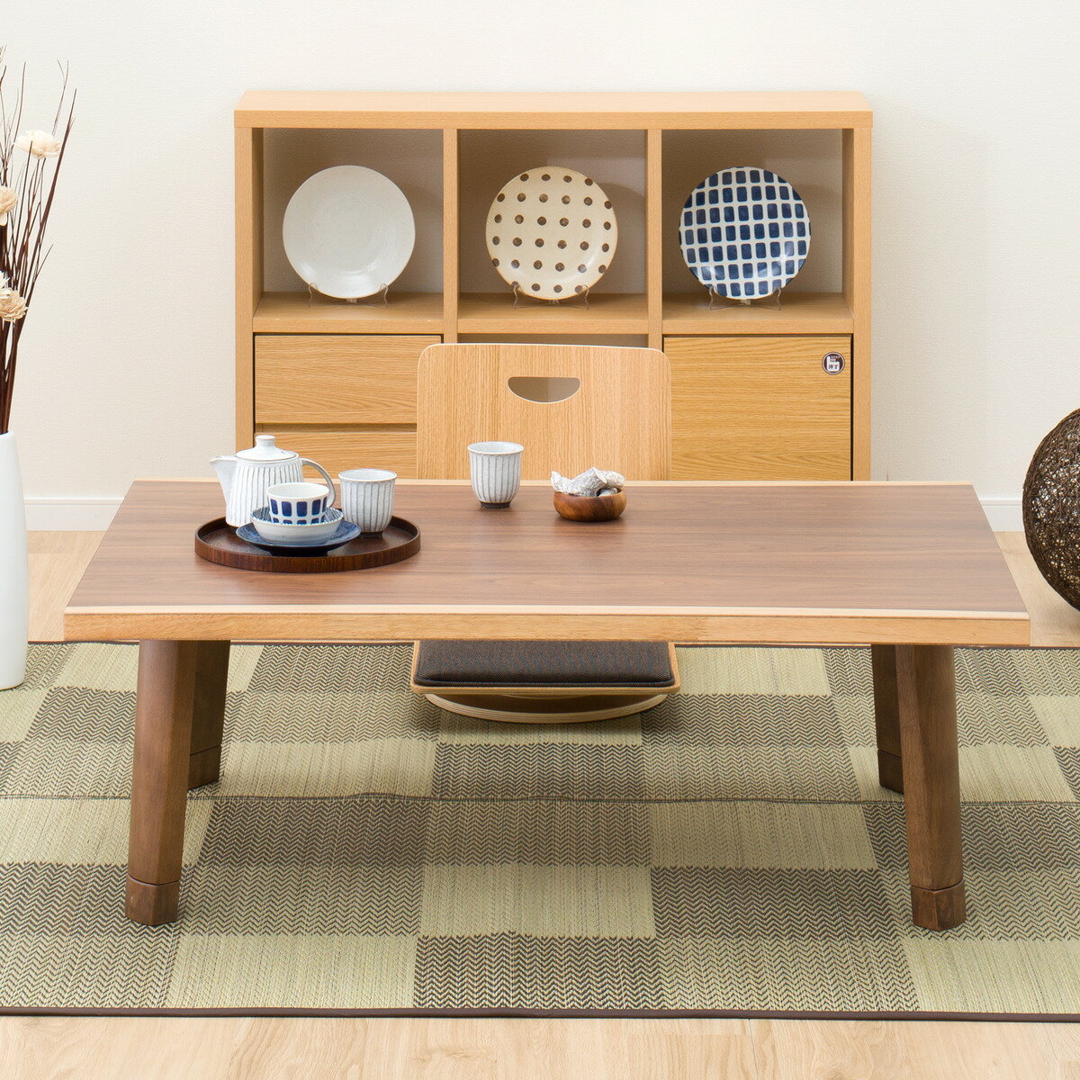 [幅120cm] 折り脚座卓(ウォルタN 120)   【5年保証】 テーブル ローテーブル リビングテーブル コーヒーテーブル