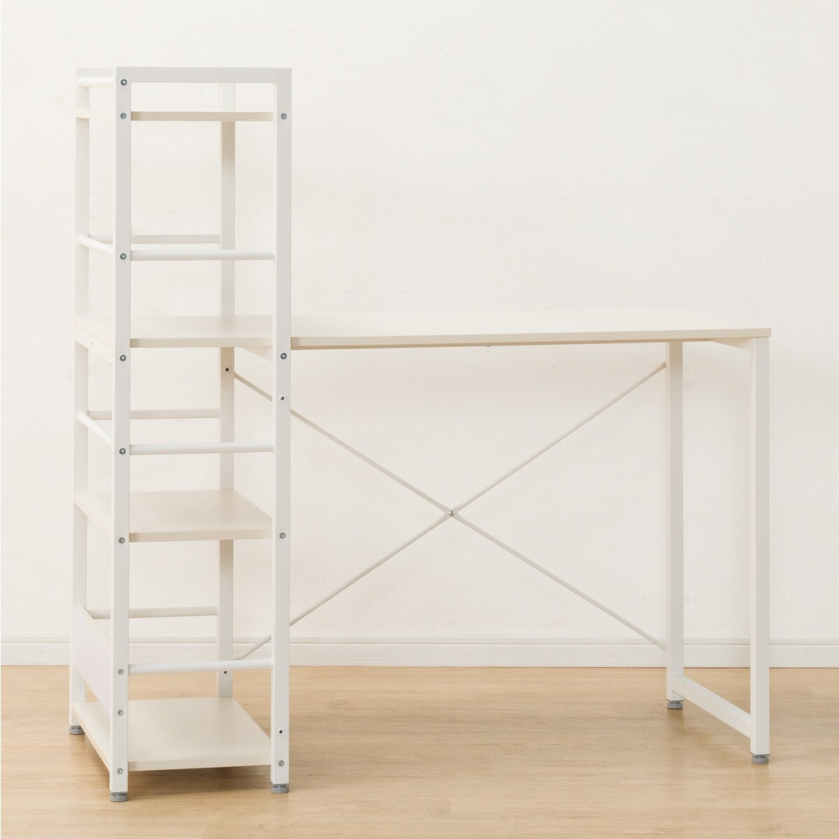 デスクチェアセット(システムデスク ZK002 110 WW/オフィスチェア OC105 GY/WH)