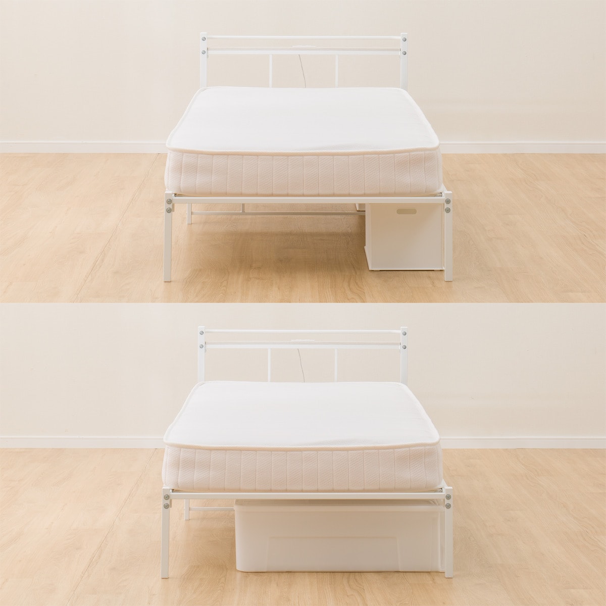 シングルパイプベッド (バジーナC-STN JY WH)