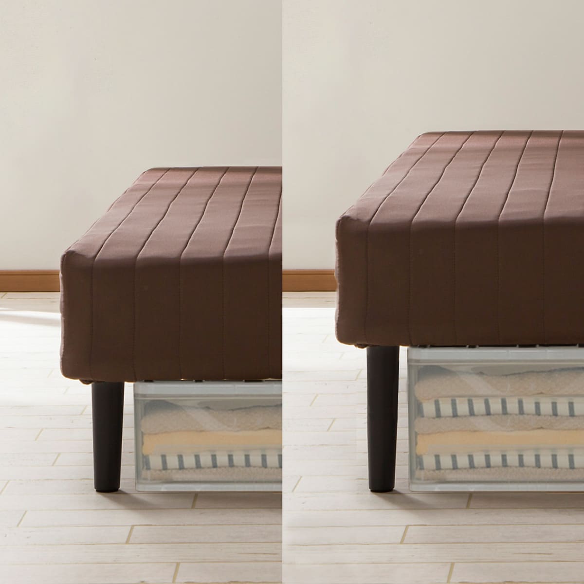 [幅6cm] 別売り脚　6本入り(リッキー/コット用 26cm) 脚付きマットレス シングル セミシングル ベッドフレーム 付替え脚   【5年保証】