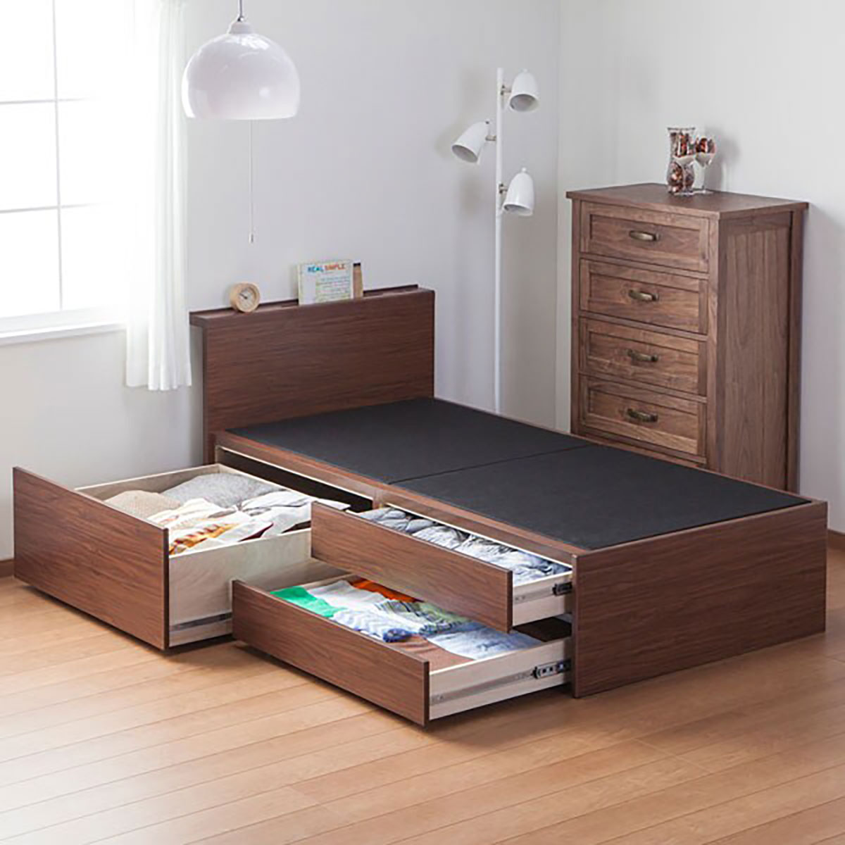 [幅100cm] シングルチェストベッドフレーム (シグナル3 MBR）  【配送員設置】 【5年保証】