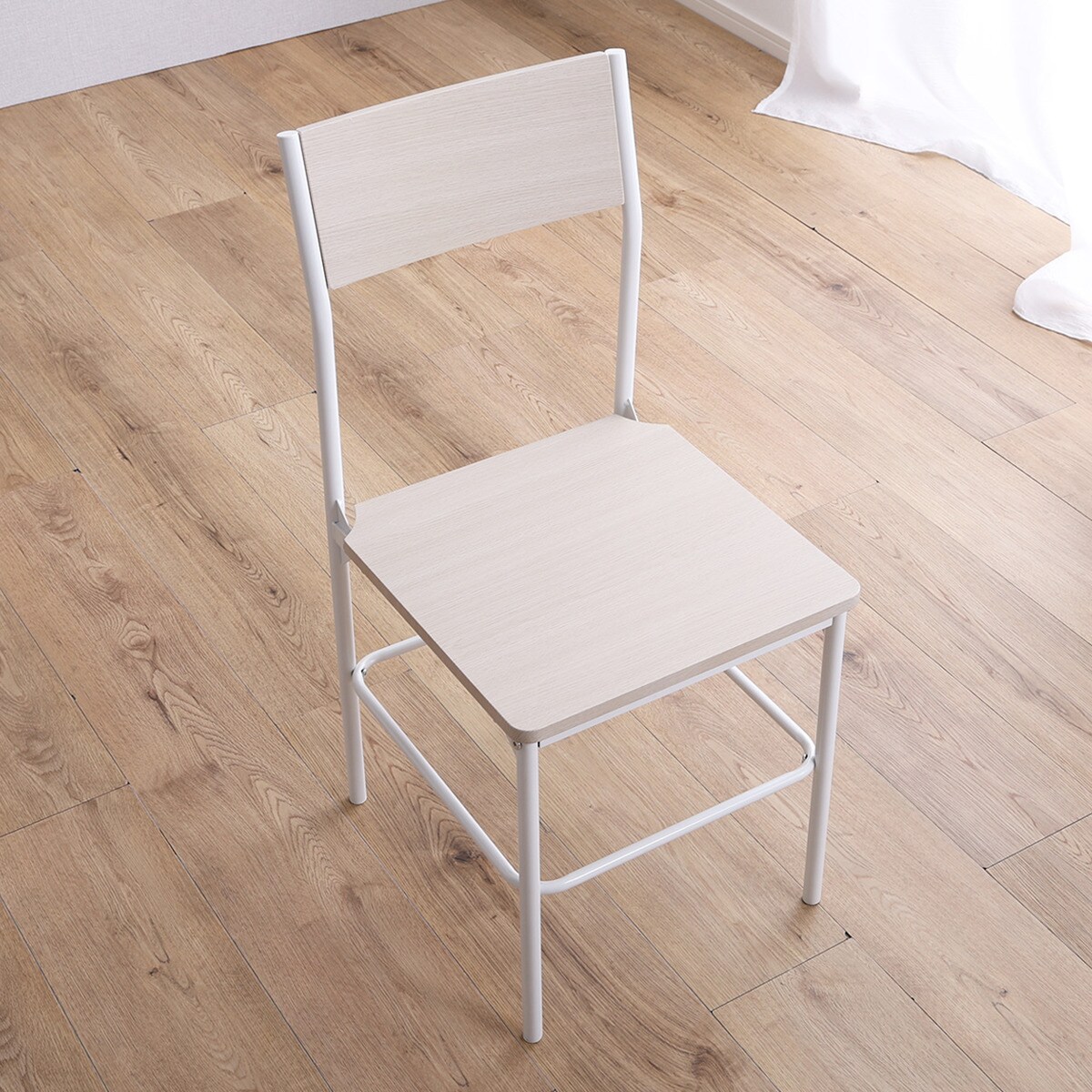 さわやかな背もたれ付きチェア　2脚セット（WW）　 　メーカー直送・