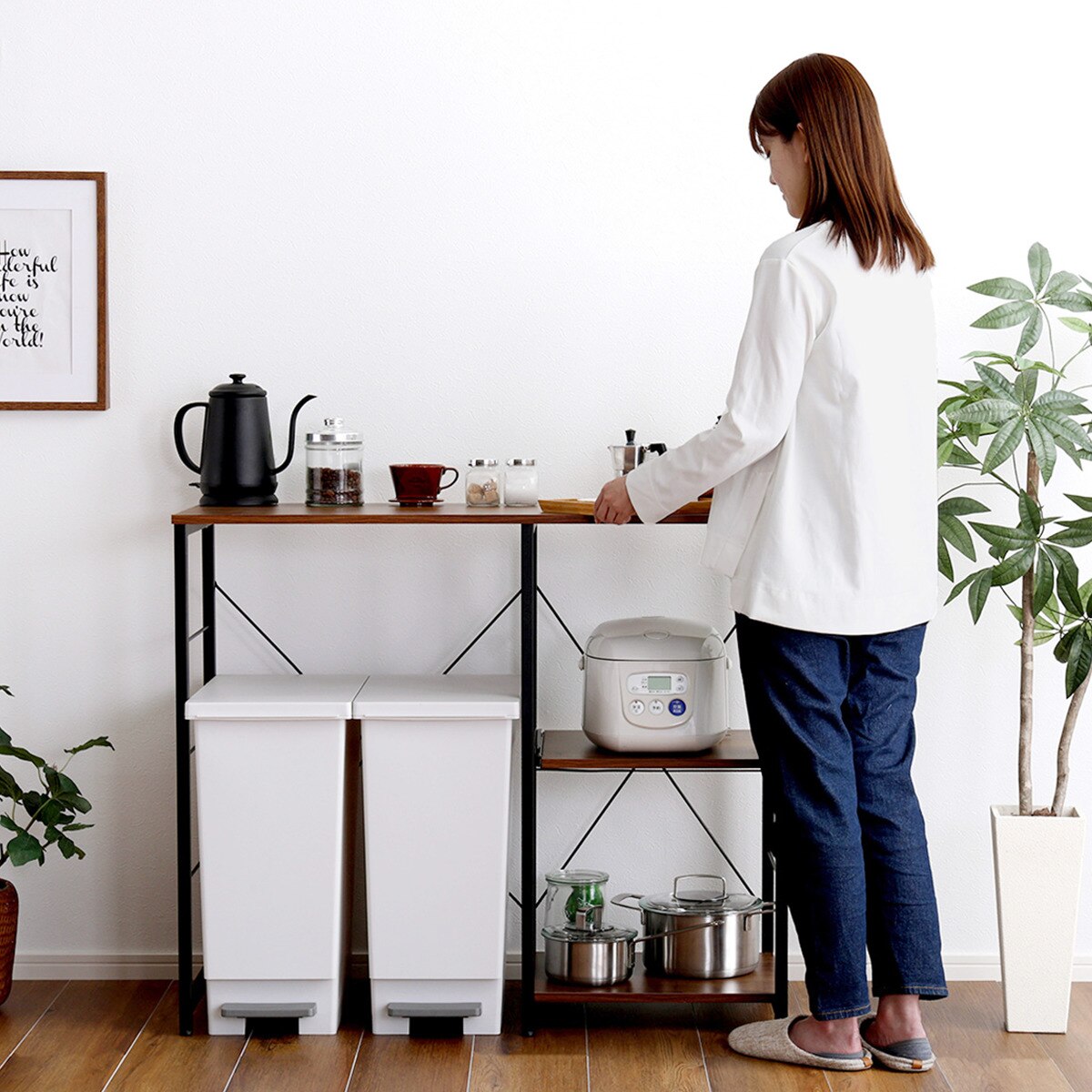 ヴィンテージキッチンカウンター (幅100cm)　 【メーカー直送・】