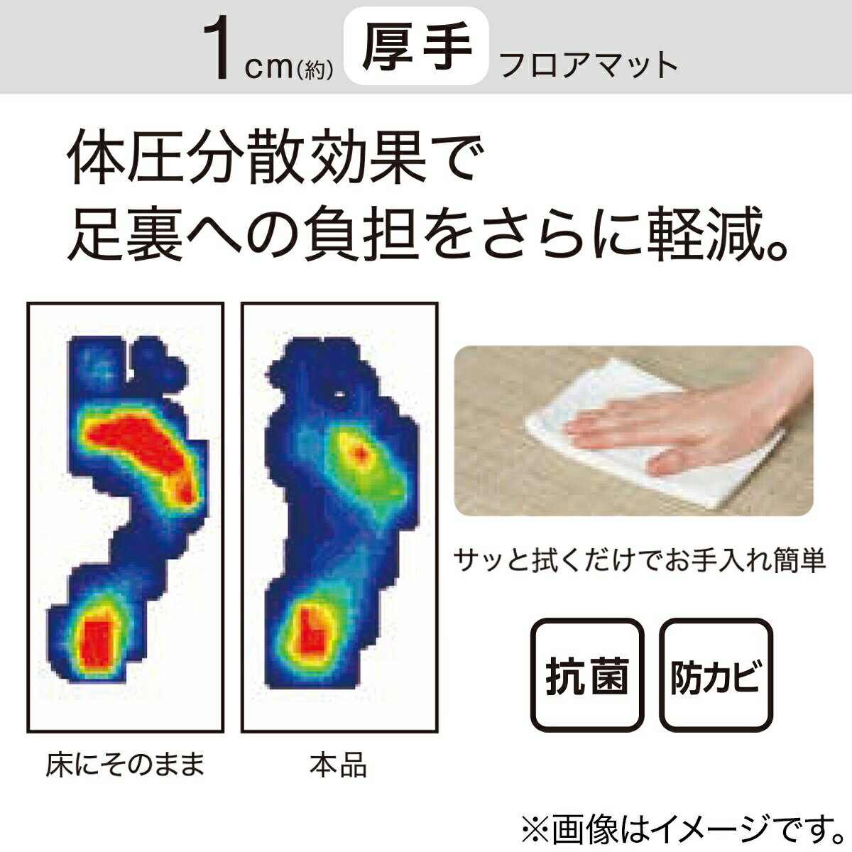 キッチン対応 PVCフロアマット(JQ51 LA)