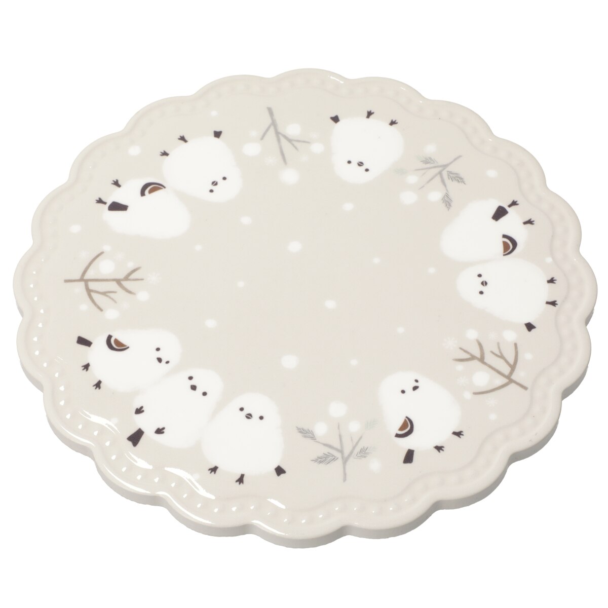 トリベット(鍋敷きシマエナガ柄 NC08)　  デコホーム