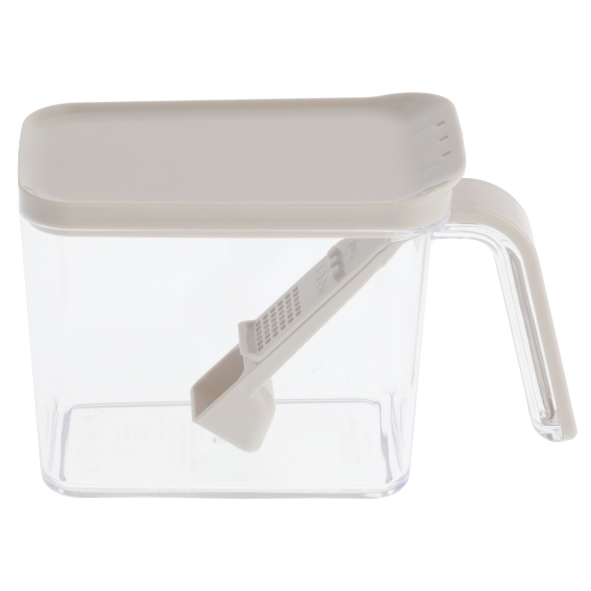 調味料ポット すりきりスプーン付き(モカ 450ml)　  デコホーム