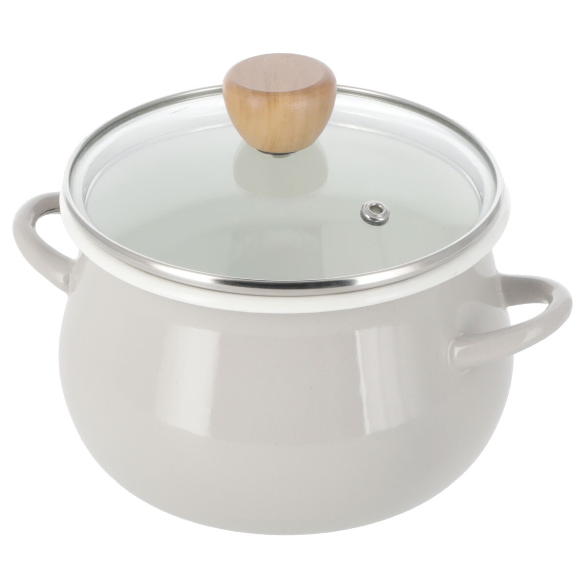 IH・ガス火 ホーロー天ぷら鍋(モカ PO002)　デコホーム