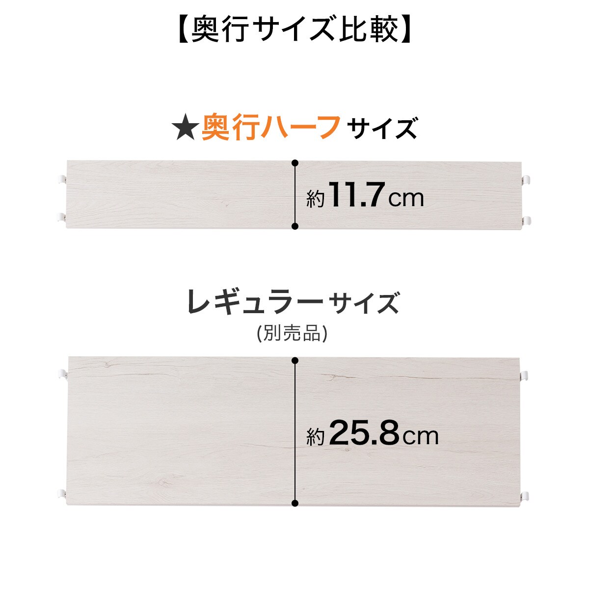 【Nポルダ専用】追加棚板 奥行ハーフ(幅80cm用)