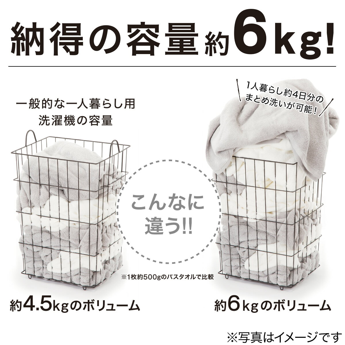 ニトリの6kg全自動洗濯機(NT60T1) (リサイクル回収あり)　【配送員設置商品】 ニトリ｜アングル3