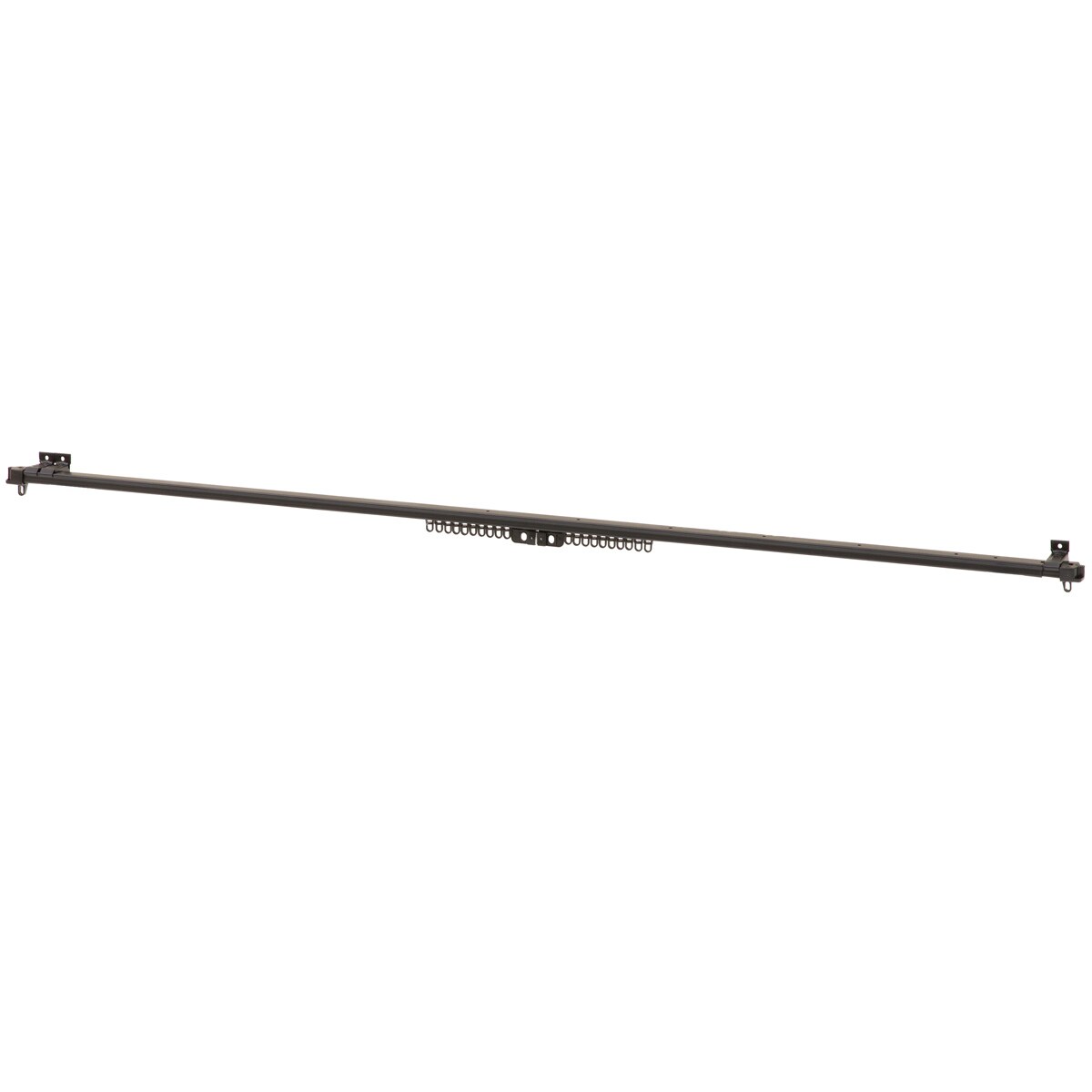 伸縮式 スチール製カーテンレール(フラン BK)