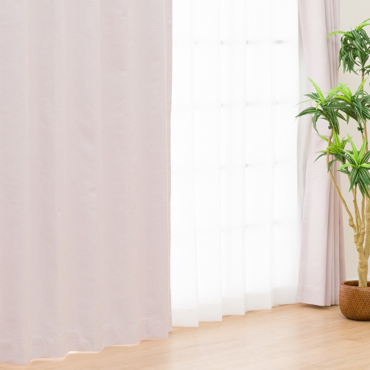 遮光1級・遮熱・遮音カーテン(RD100 ローズ)