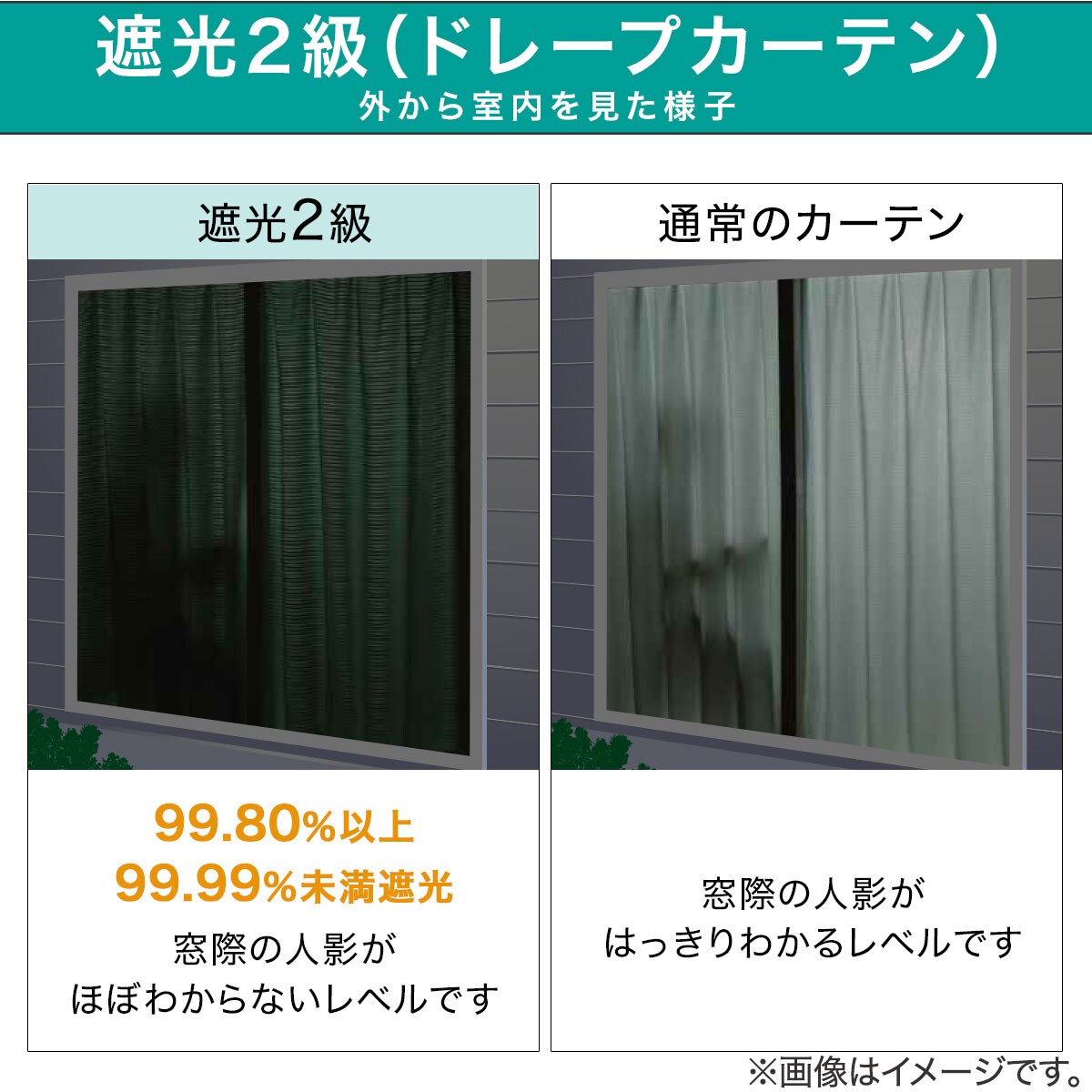 遮光2級・遮熱ドレープカーテン(イエローグリーン DH147)　  デコホーム