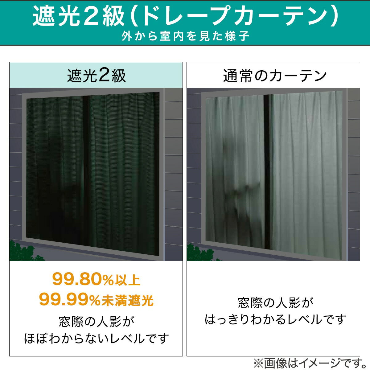 遮光2級ドレープカーテン(ベージュ DH146)　  デコホーム