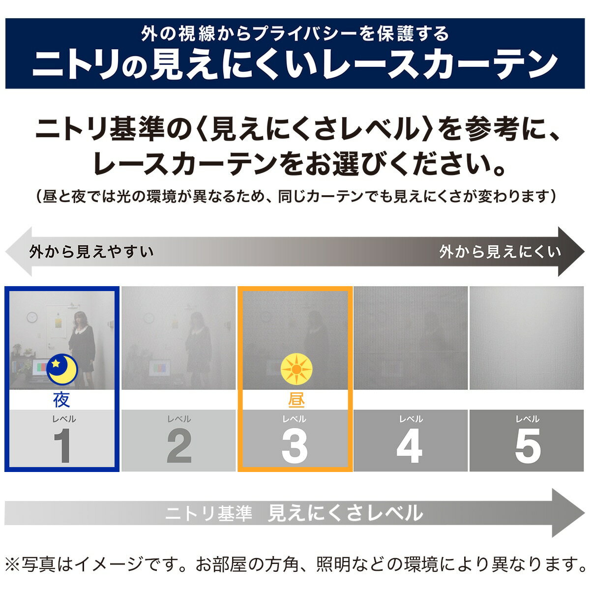 丈調整レースカーテン(DH162)　  デコホーム