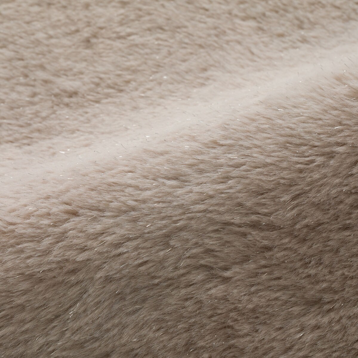 ラメ入り 2枚合わせ毛布 シングル(ラメファー A25 モカ) デコホーム