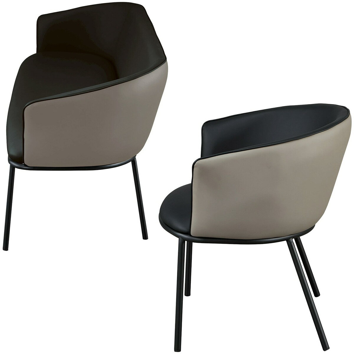 3人用・1人用 合皮ソファ(LS-501 M85 GY/BK)　 【配送員設置商品】