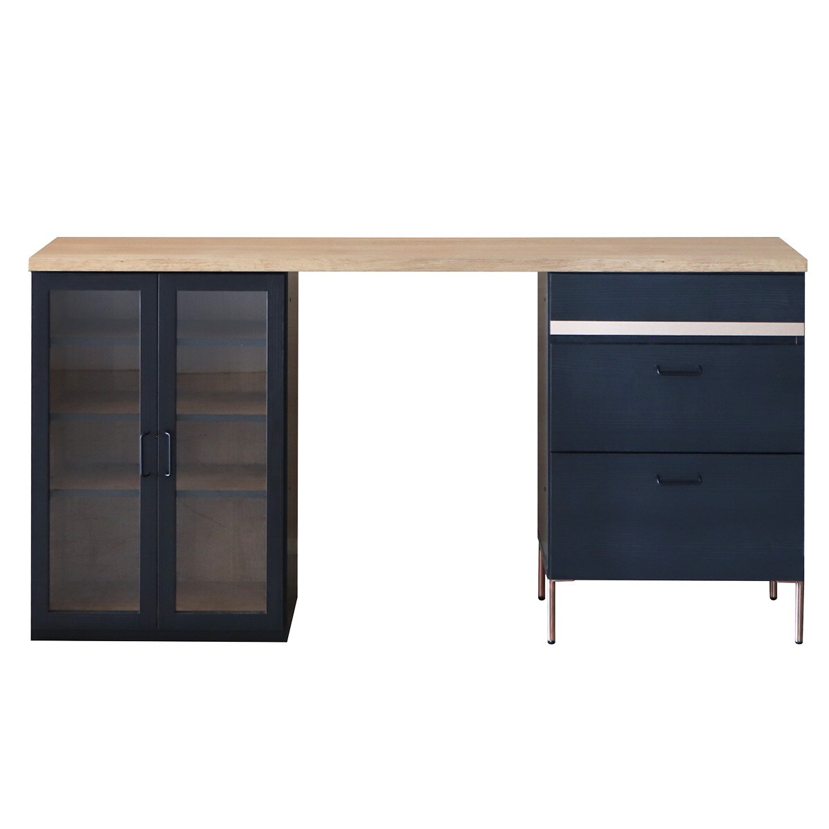 木目調カウンター(TK306GC BK)【配送員設置商品】