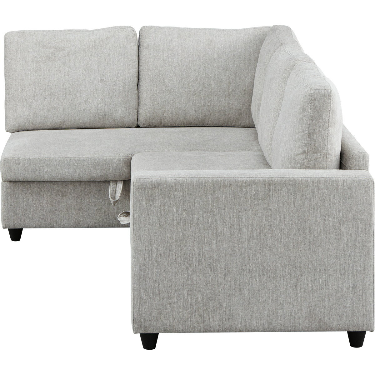 布張り収納付きコーナーソファ(ノアーク2 GY)　 【配送員設置商品】