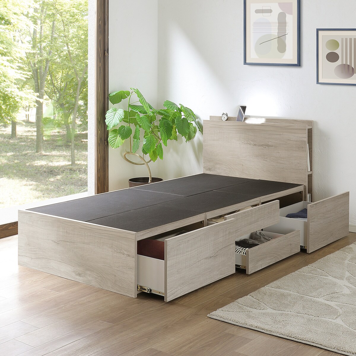 楽天市場】ニトリ ベッド（カラーグレー）（インテリア・寝具・収納