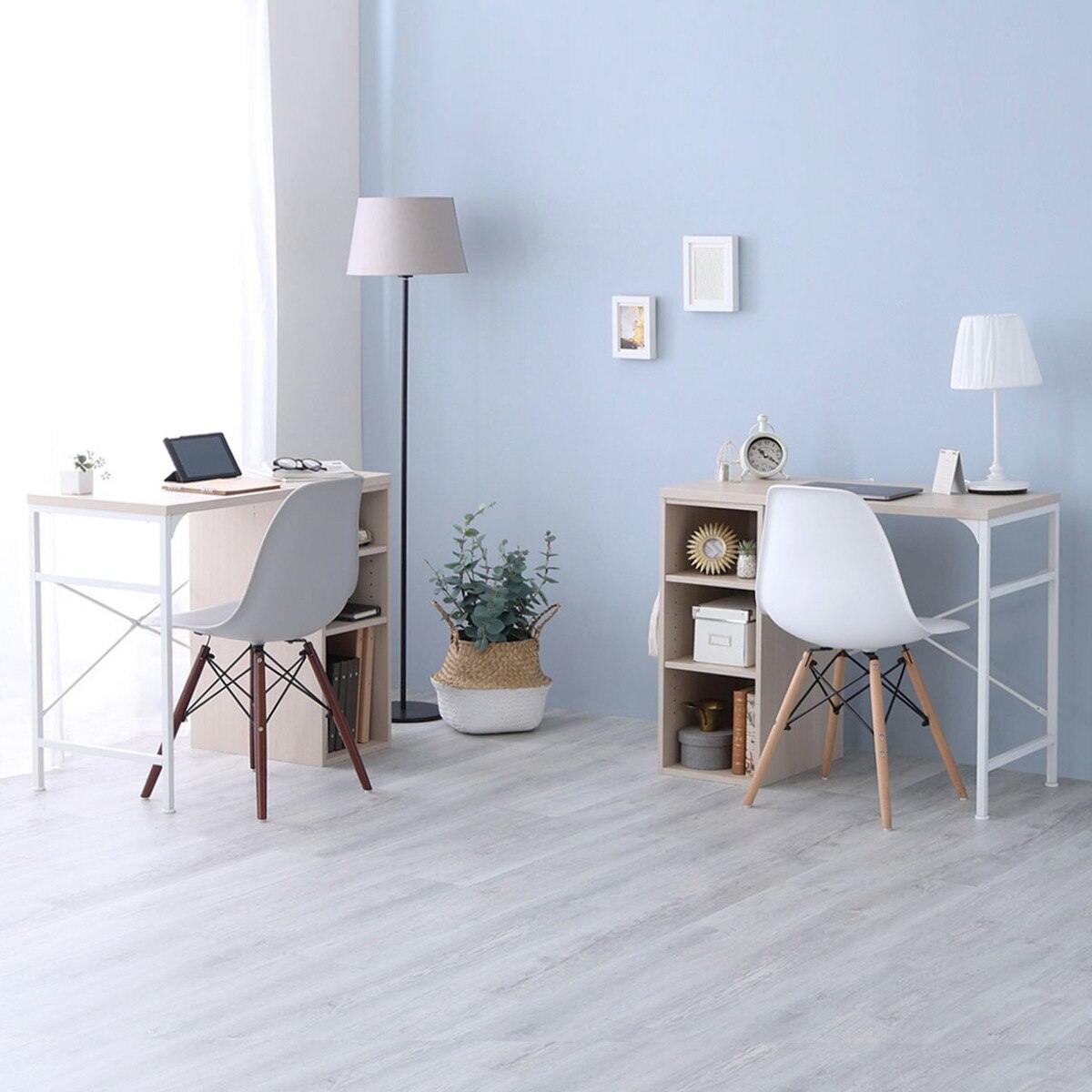 さわやかなツインデスク 幅180cm (WW)　 【メーカー直送・】