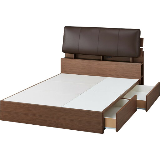 ニトリのダブルベッドフレーム(CS-001MBR/DBR DR)  【配送員設置】 【5年保証】(ベッド)