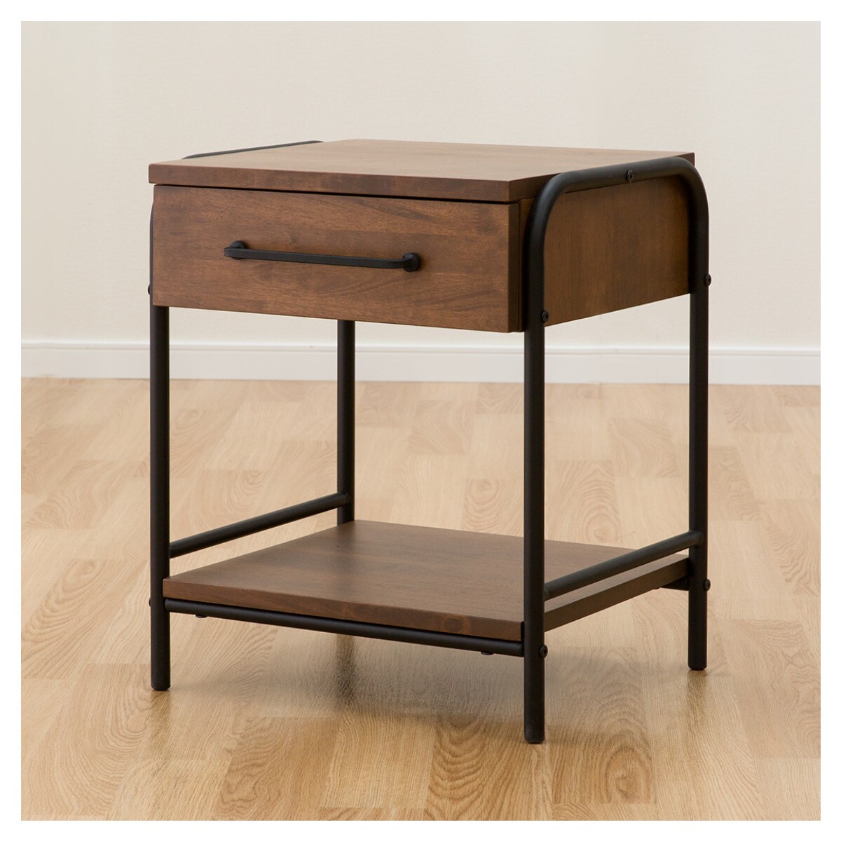 幅44cm サイドテーブル (ダンテ) ナイトテーブル コーヒーテーブル ミニテーブル ユーズド感 ラバー無垢