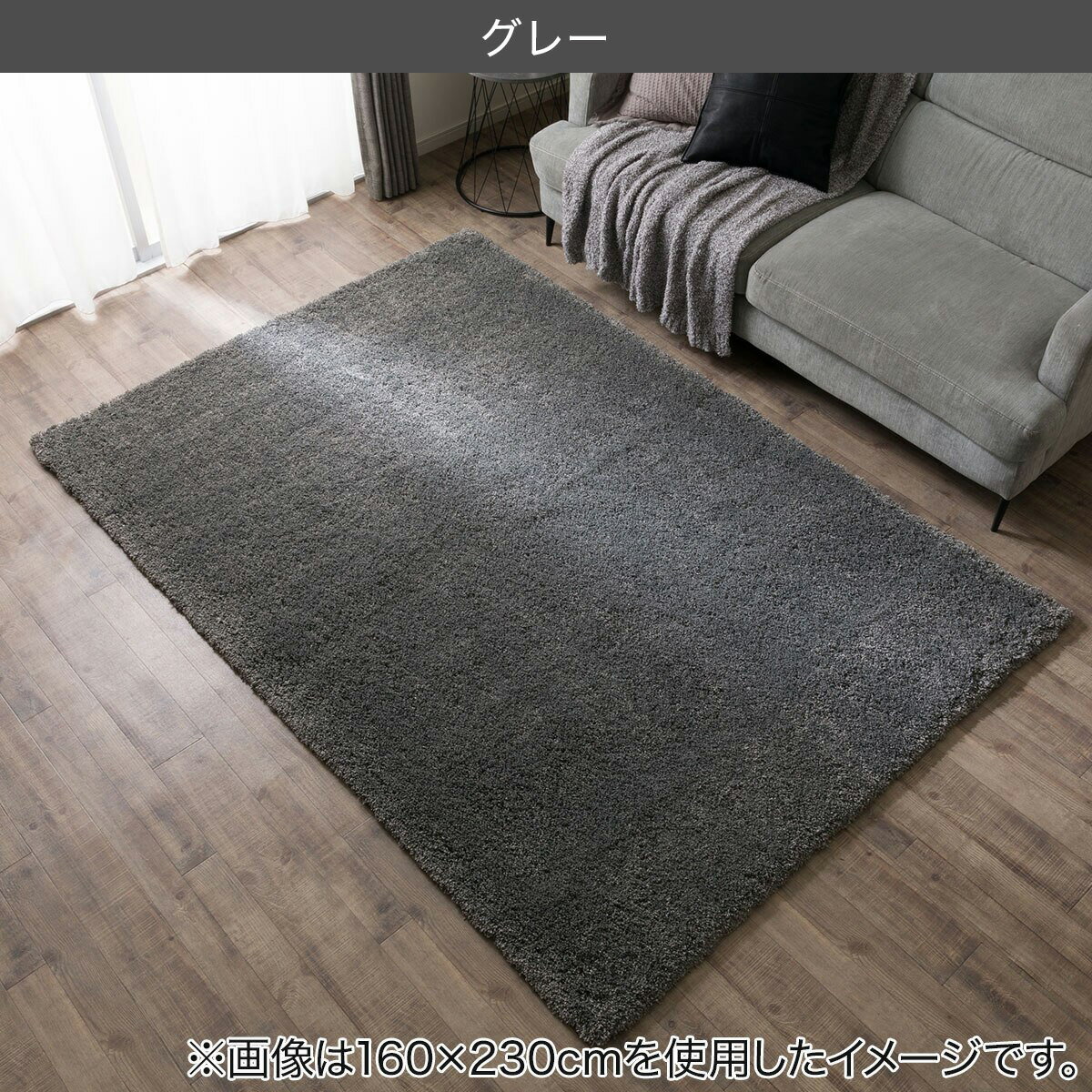 ほこりが取れやすいシャギーラグ(BE SR008)