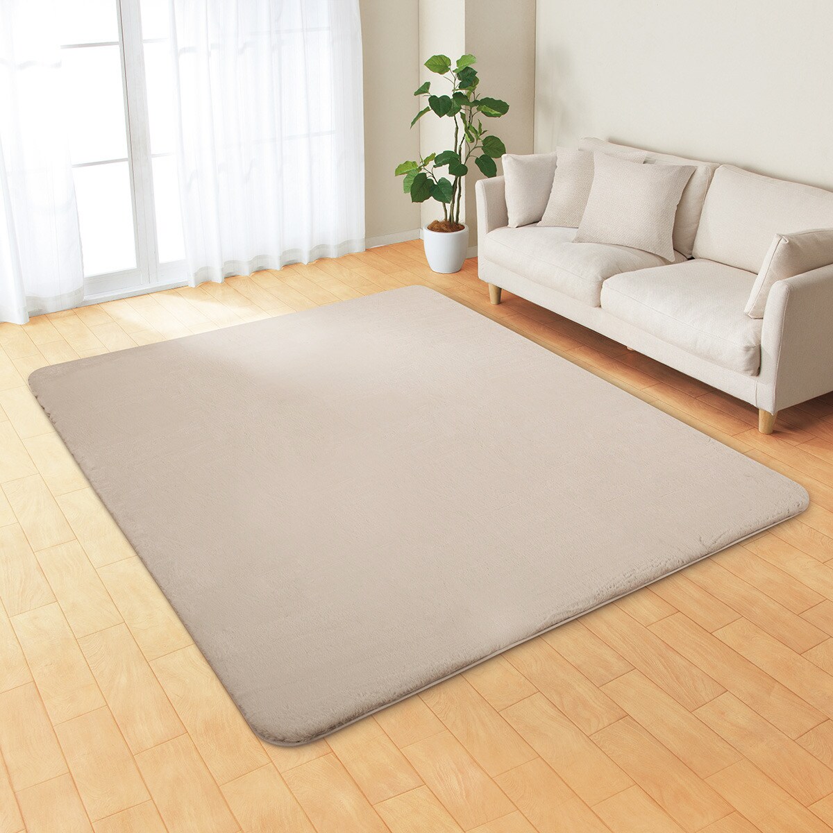 極厚30mmウレタン入り ウサギラグ4(フックラ LMO)