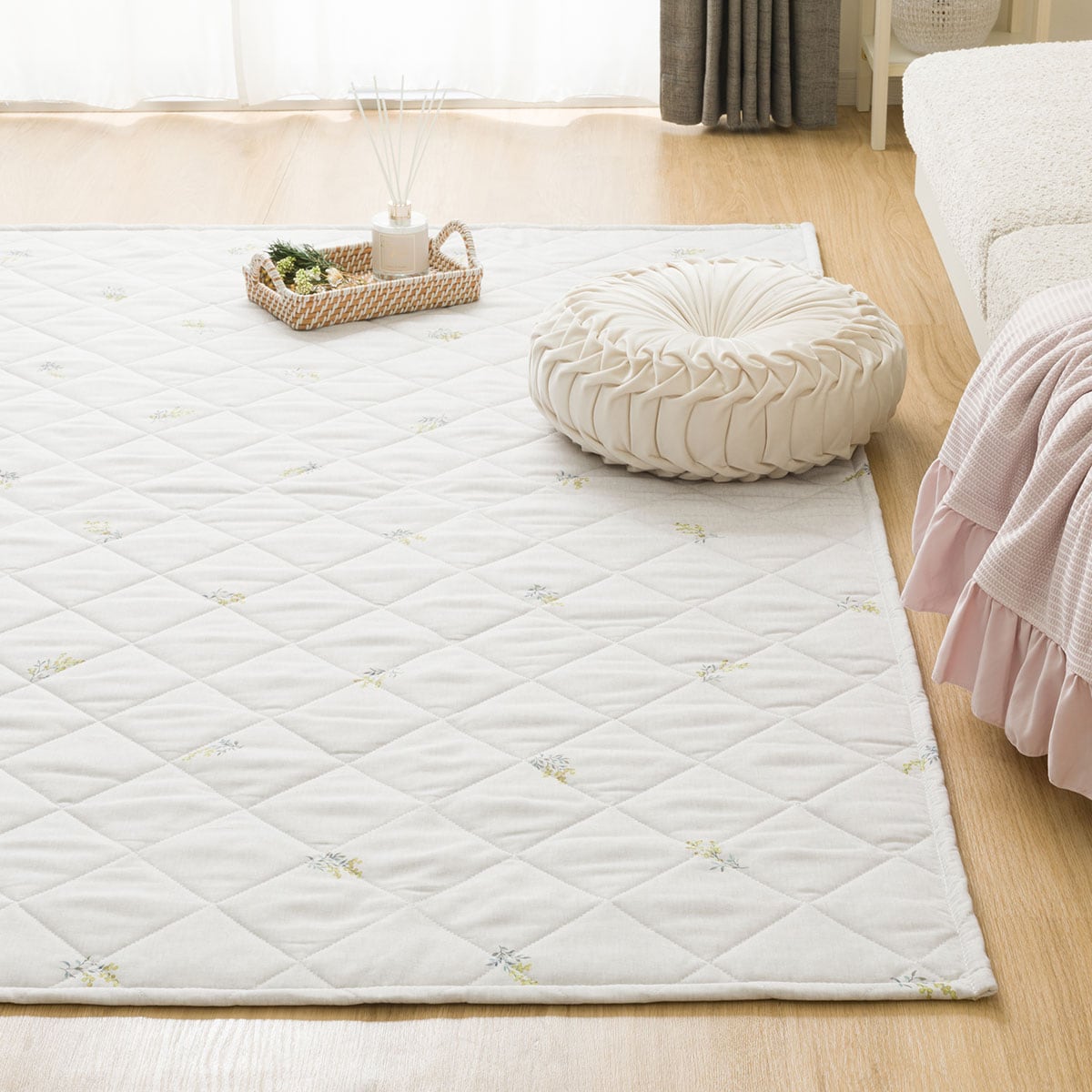 洗えるキルトラグ ミモザ(gST3)　  デコホーム