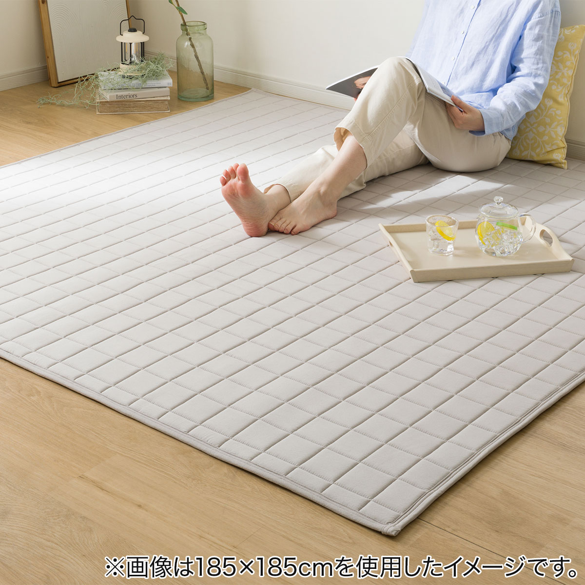 ウレタン10mm 洗えるウォッシュ加工コットンラグ(g CY05)