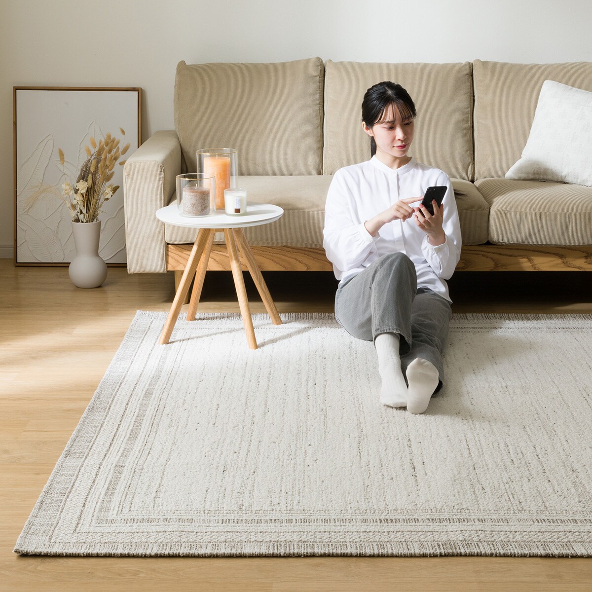 ジャカード織りラグ(JA06)