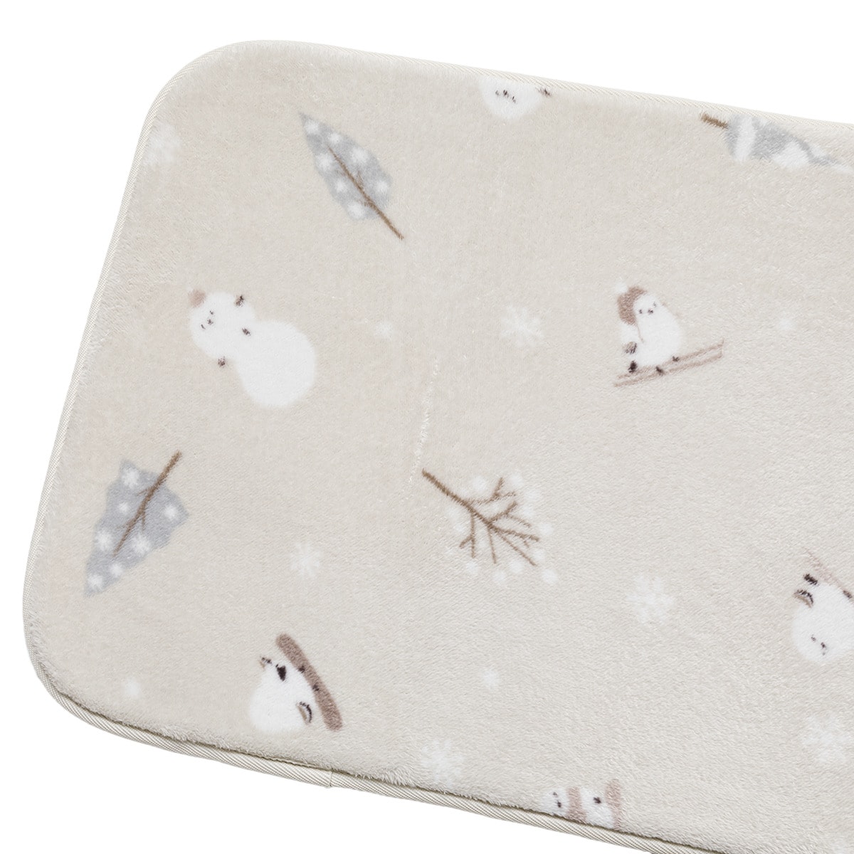 洗える!10mmウレタン入り吸湿発熱+蓄熱+保湿 フロアマット (Nウォーム シマエナガgDA4) デコホーム