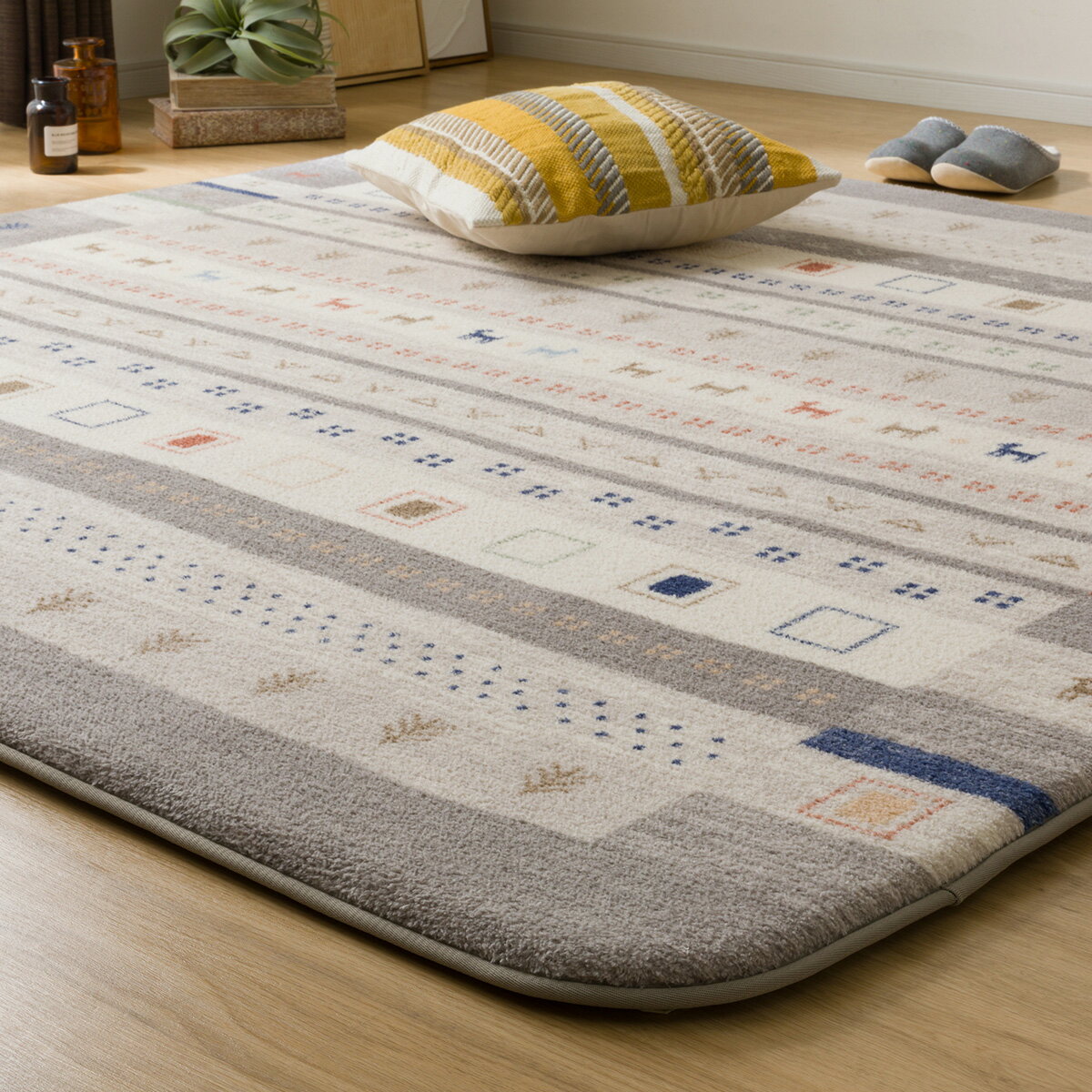 30mmウレタン入り 防汚加工+防ダニ加工+防音ラグ(GB PL08)