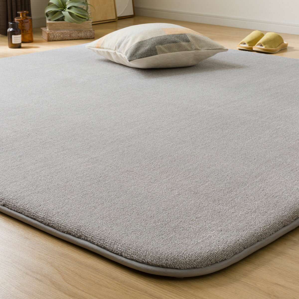 30mmウレタン入り 防汚加工+防ダニ加工+防音ラグ(GY PL11)