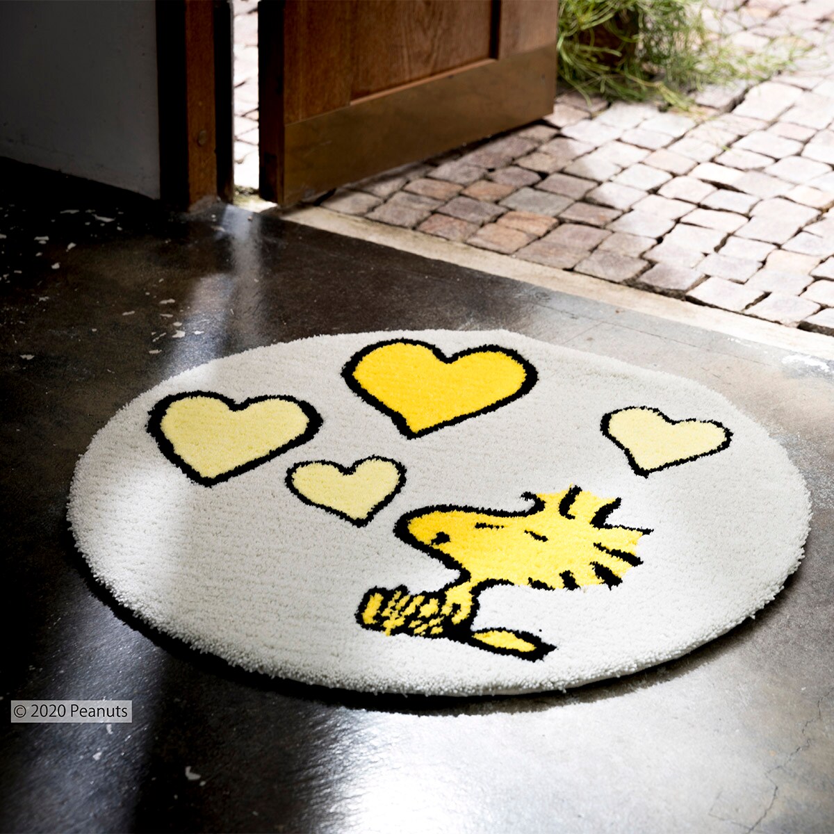 スヌーピーマット Woodstock love YE【メーカー直送・送料無料】 ニトリ