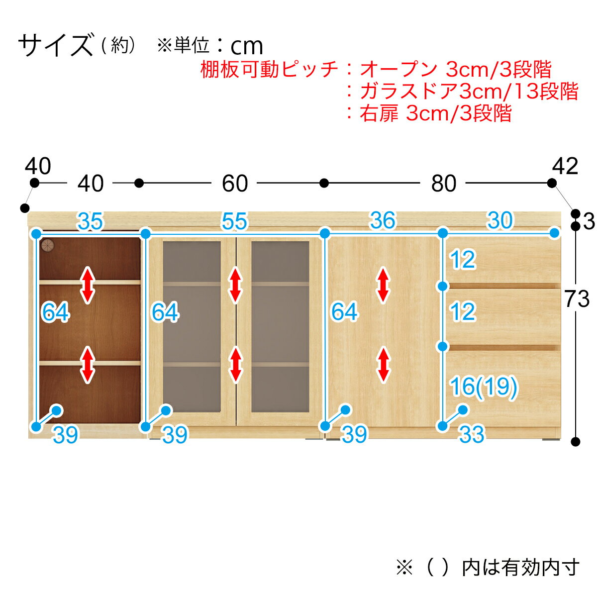 [幅180cm] ミドルボード (ポルテLBR 180SB-T/40SB-O/60SB-G/80SB-D)  【配送員設置】 【5年保証】