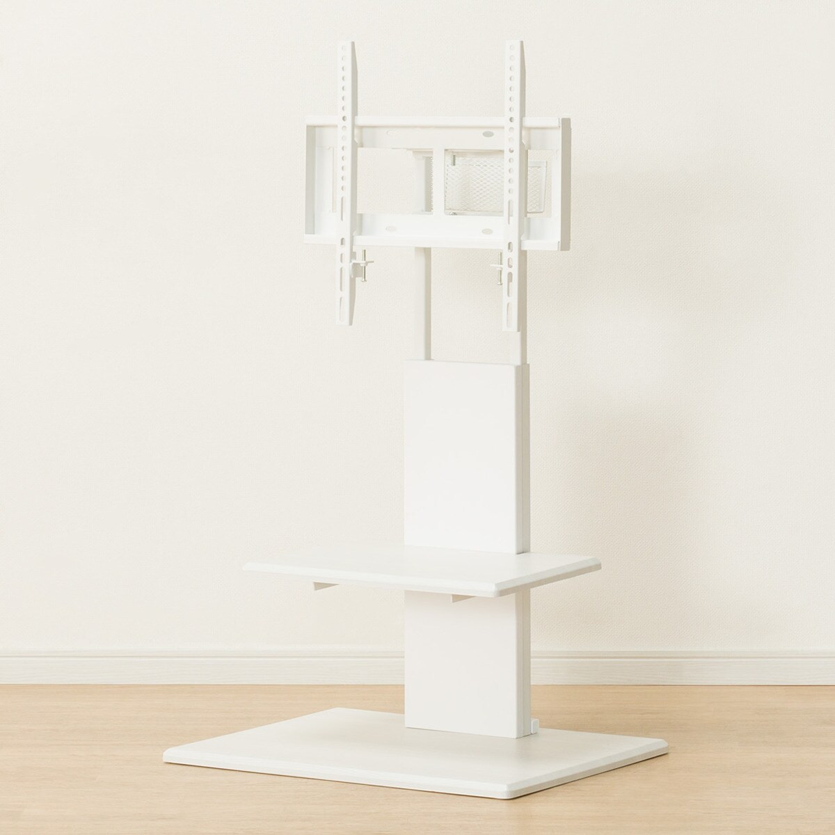 [幅60cm] 壁寄せテレビスタンド(トエルL-WH)   【1年保証】