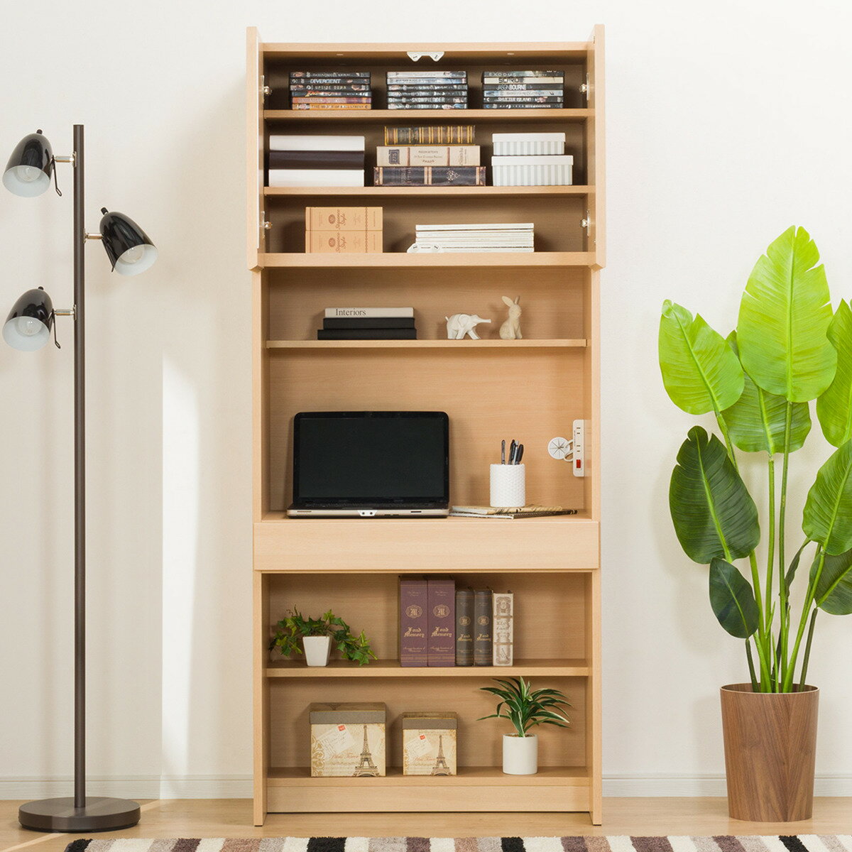 [幅80cm]壁面ユニットデスク(ウォーレン 80 NA)  【完成品・配送員設置】 【5年保証】