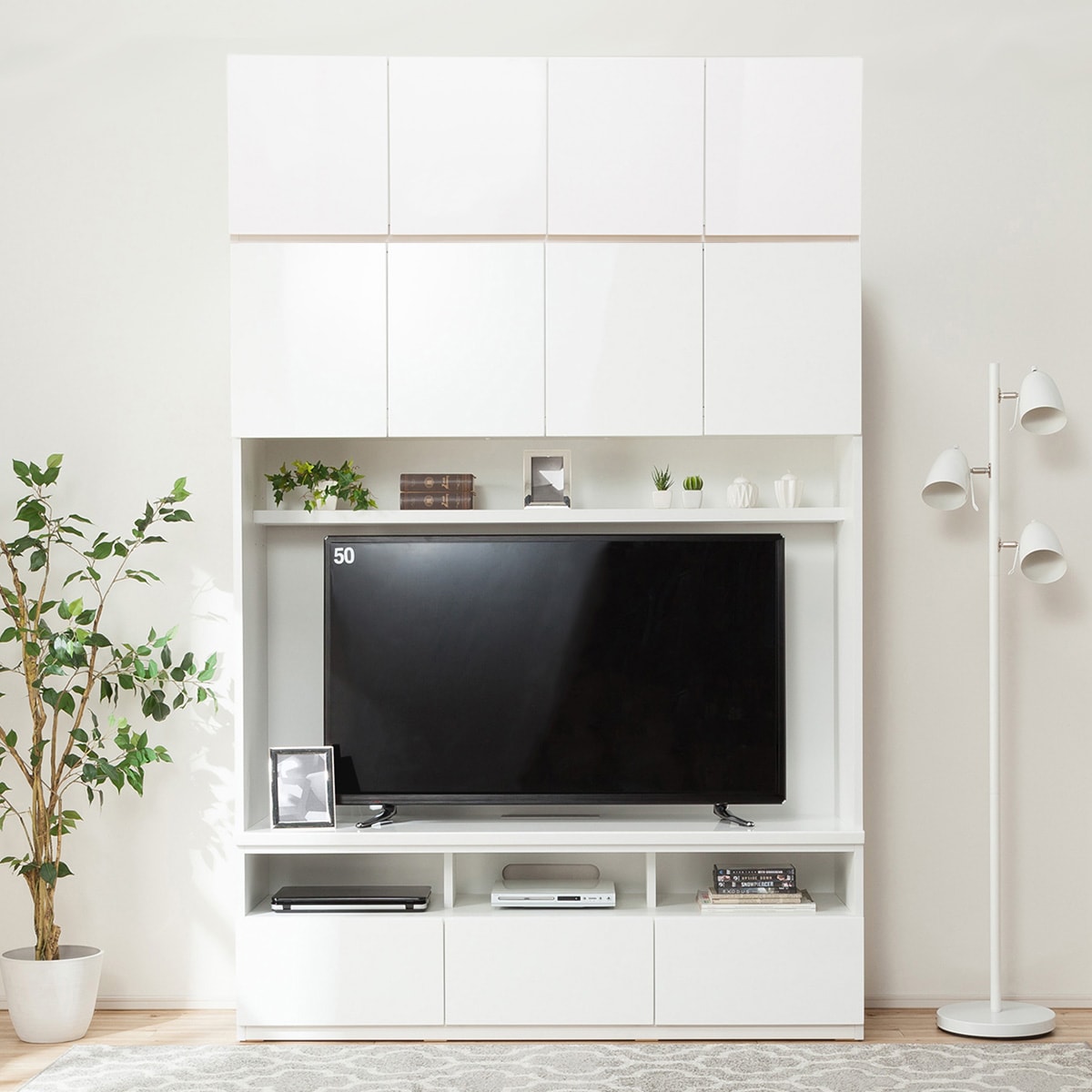 追加棚付き 壁寄せテレビスタンド (トエルL MBR) | ニトリの 追加棚付き 壁寄せテレビスタンド (トエルL MBR) | ニトリの