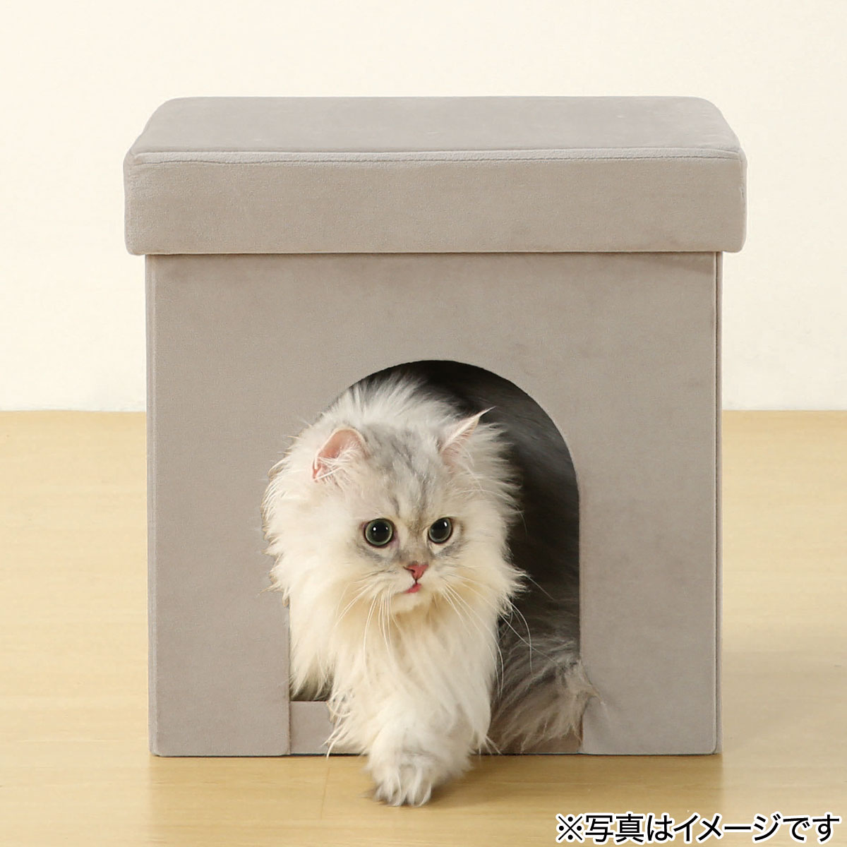 ペットが入れる折りたたみスツール(モカ DH04)  デコホーム