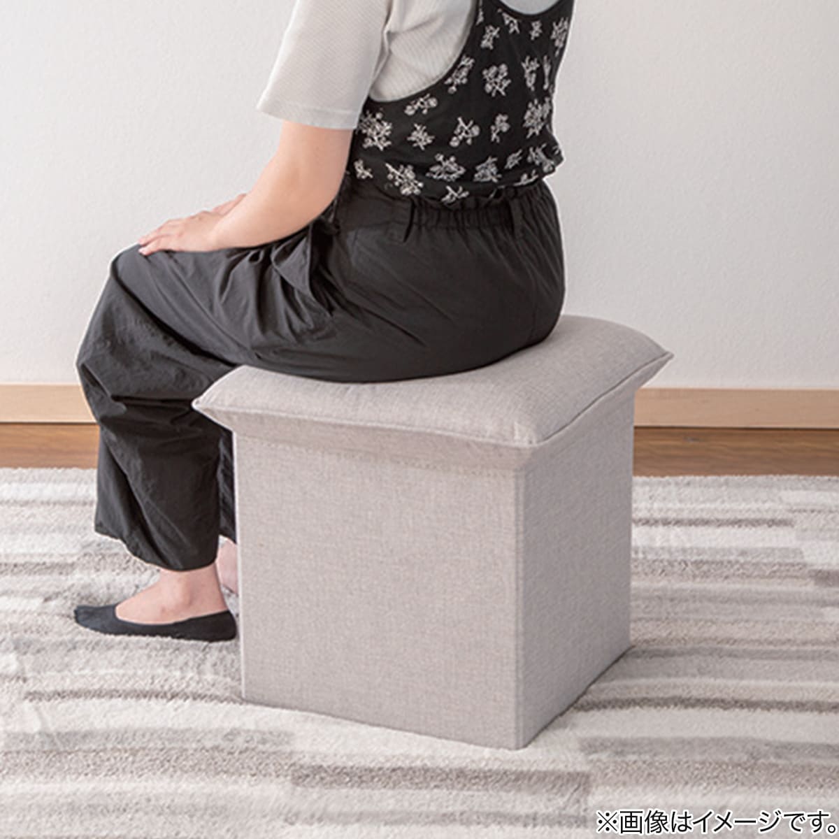 座り心地のいい収納スツール 【玄関先迄納品】 ニトリ [3]