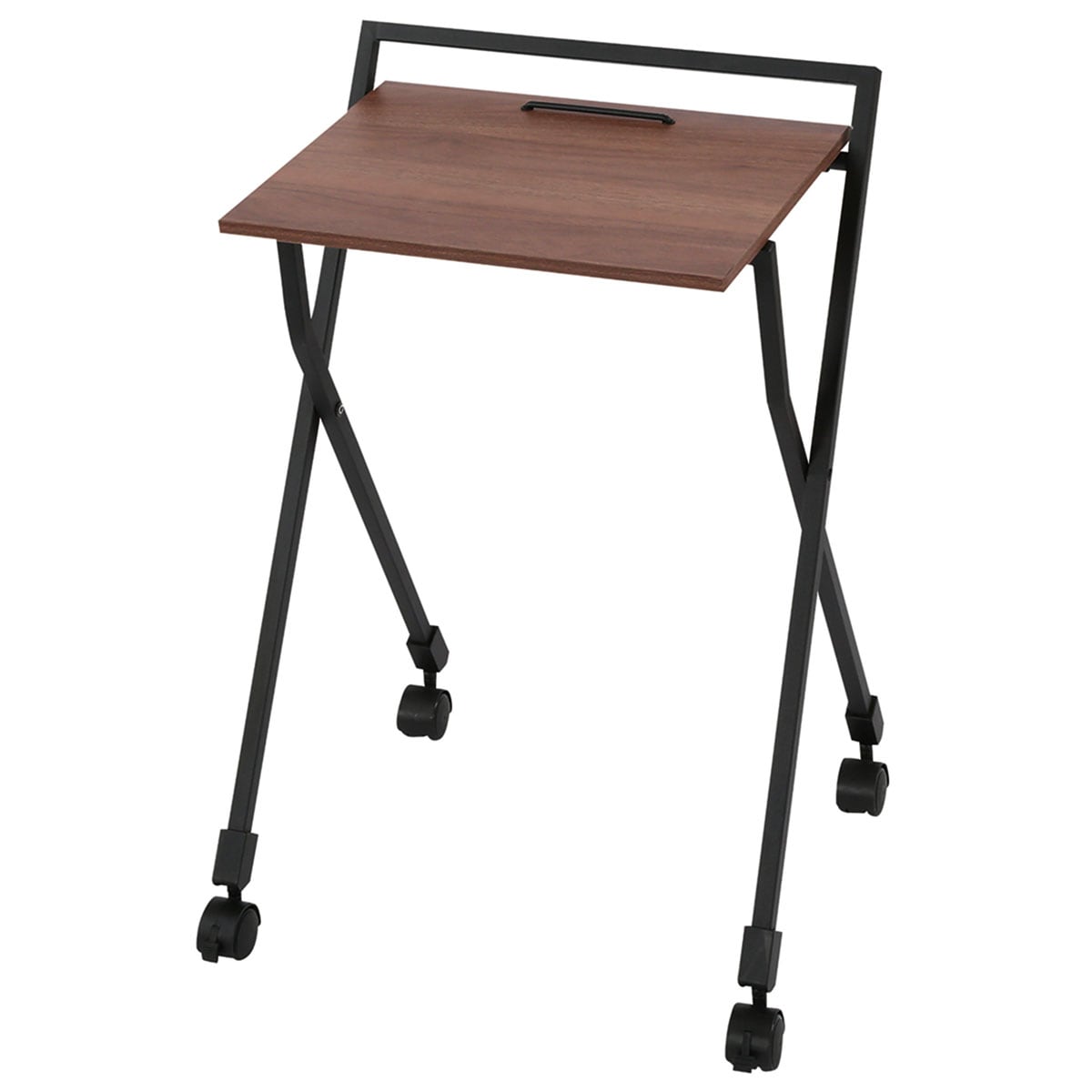 ニトリの折り畳みができる サイドテーブル(YO01 ミドルブラウン)(テーブル)