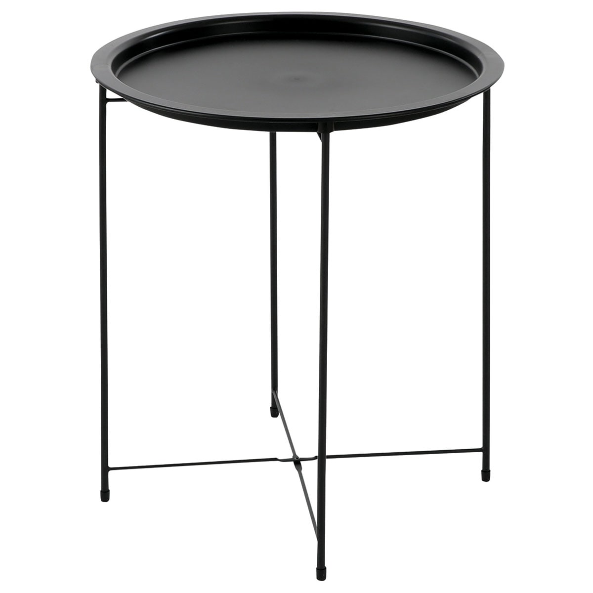 ニトリの円形 サイドテーブル 直径47cm(ブラック)(テーブル)