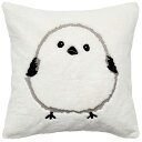 クッションカバー(EBシマエナガホワイト cSCy1)【玄関先迄納品】 デコホーム