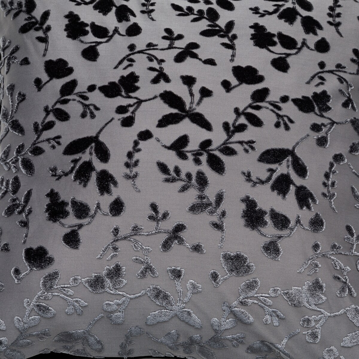 クッションカバー(ハナガラ NC8 Dグレー )　  デコホーム