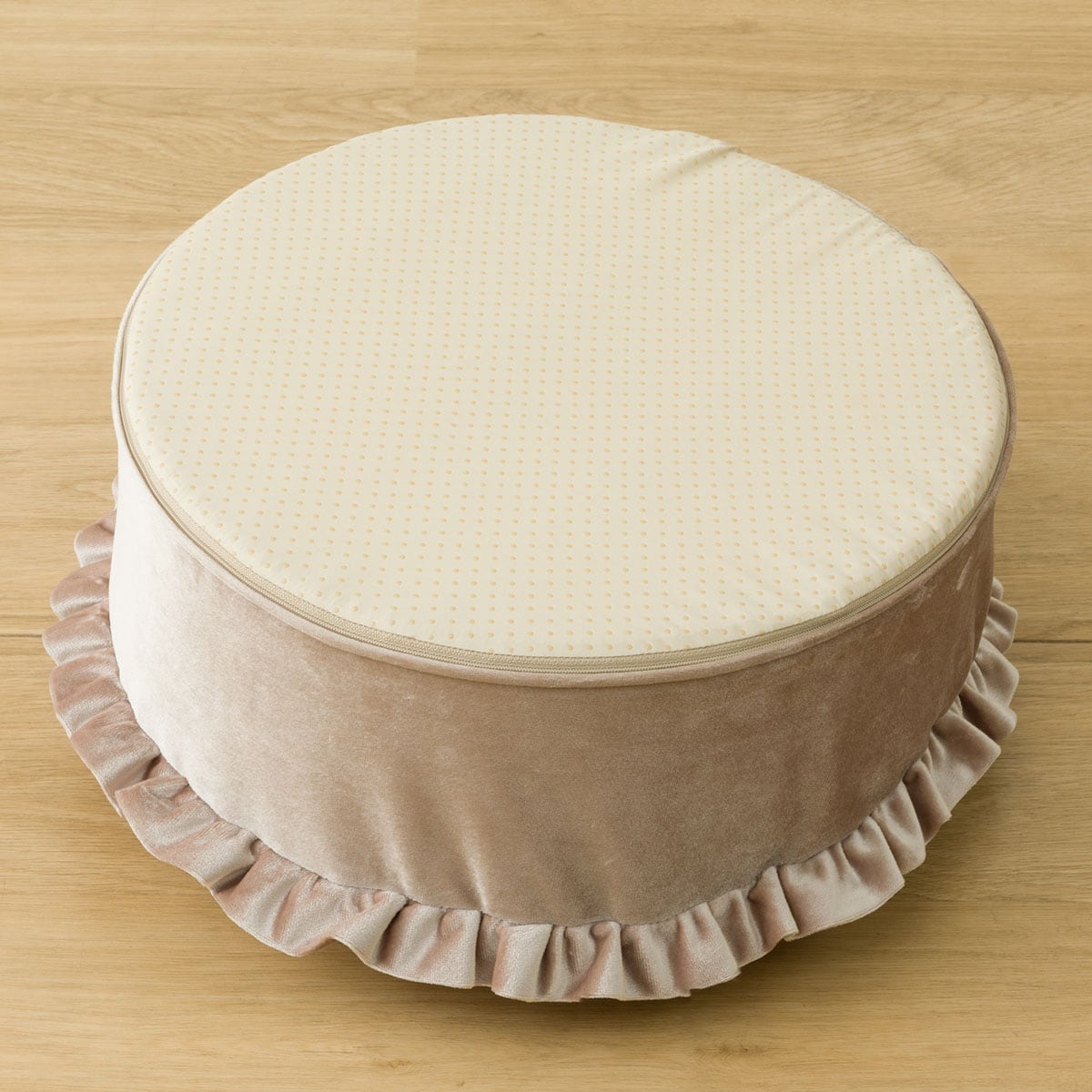 スツール(ベロア ベージュ gSCz3a) デコホーム