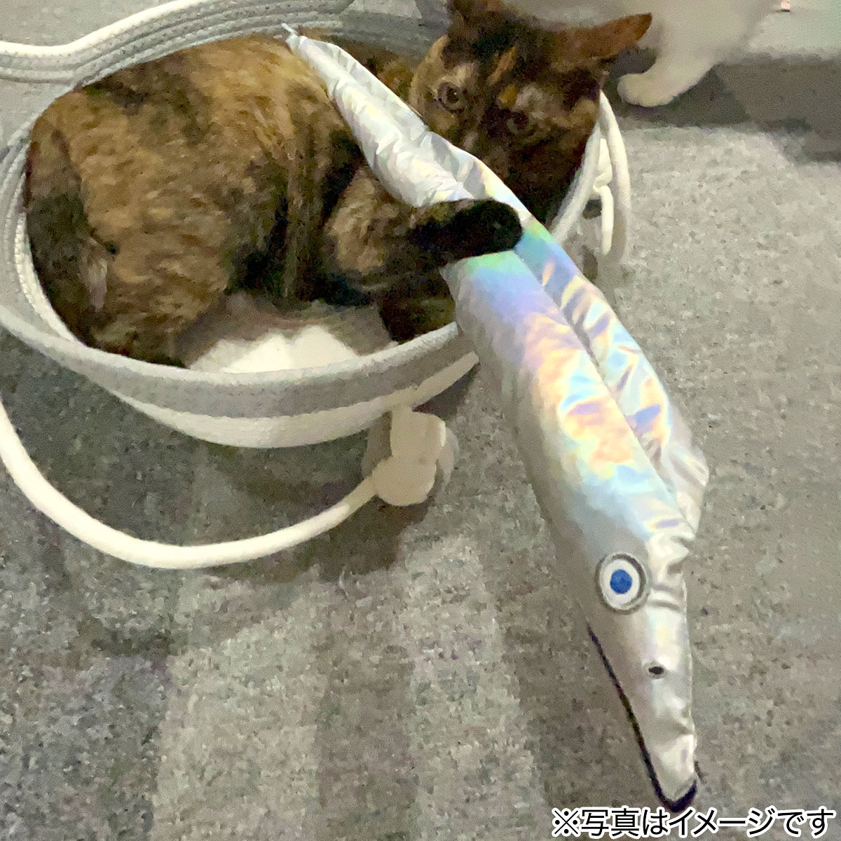 ペットトイ(カシャカシャ タチウオクン シルバー)　デコホーム